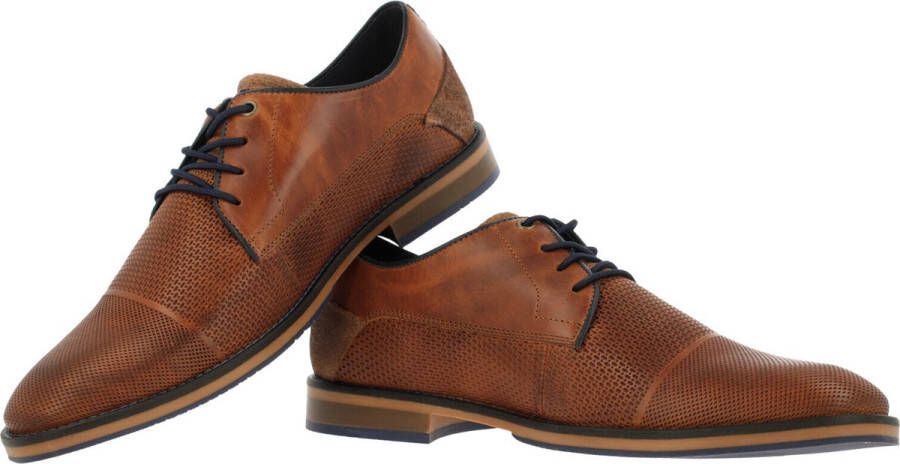 Bullboxer Lace-Up Men Tan Cogna Veterschoenen