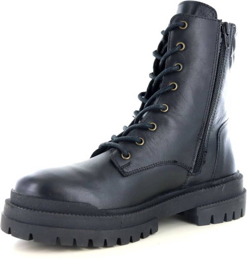 Bullboxer Stoere zwarte biker boot Leer