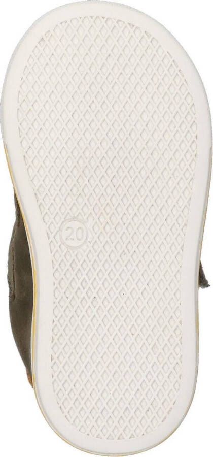 BunniesJR 221231-569 Jongens Lage Sneakers Groen Leer Klittenband