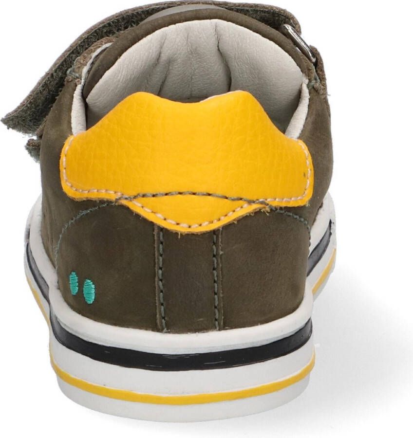 BunniesJR 221231-569 Jongens Lage Sneakers Groen Leer Klittenband