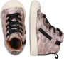 BunniesJR Bunnies JR 221635 996 Meisjes Hoge Sneakers Roze Print Leer Veters - Thumbnail 5