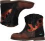 BunniesJR Bunnies JR 221654 619 Meisjes Cowboy Boots Zwart Leer Ritssluiting - Thumbnail 4