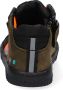 BunniesJR Bunnies JR 221663 569 Jongens Hoge Sneakers Groen Oranje Leer Veters - Thumbnail 7