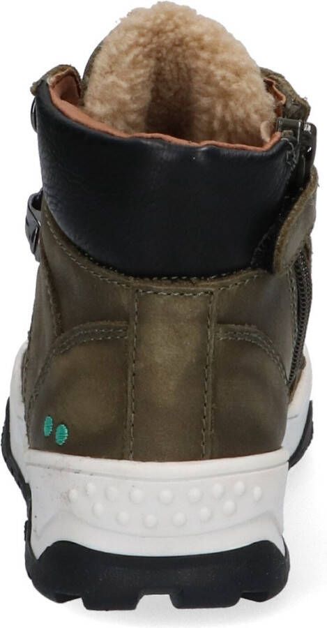 BunniesJR 221840-569 Jongens Veterboots Groen Leer Veters