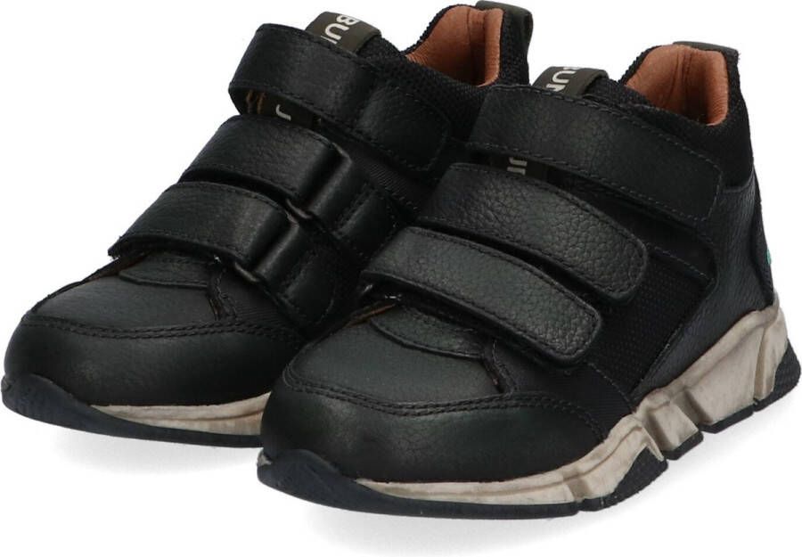 BunniesJR 221841-568 Jongens Hoge Sneakers Groen Leer Klittenband