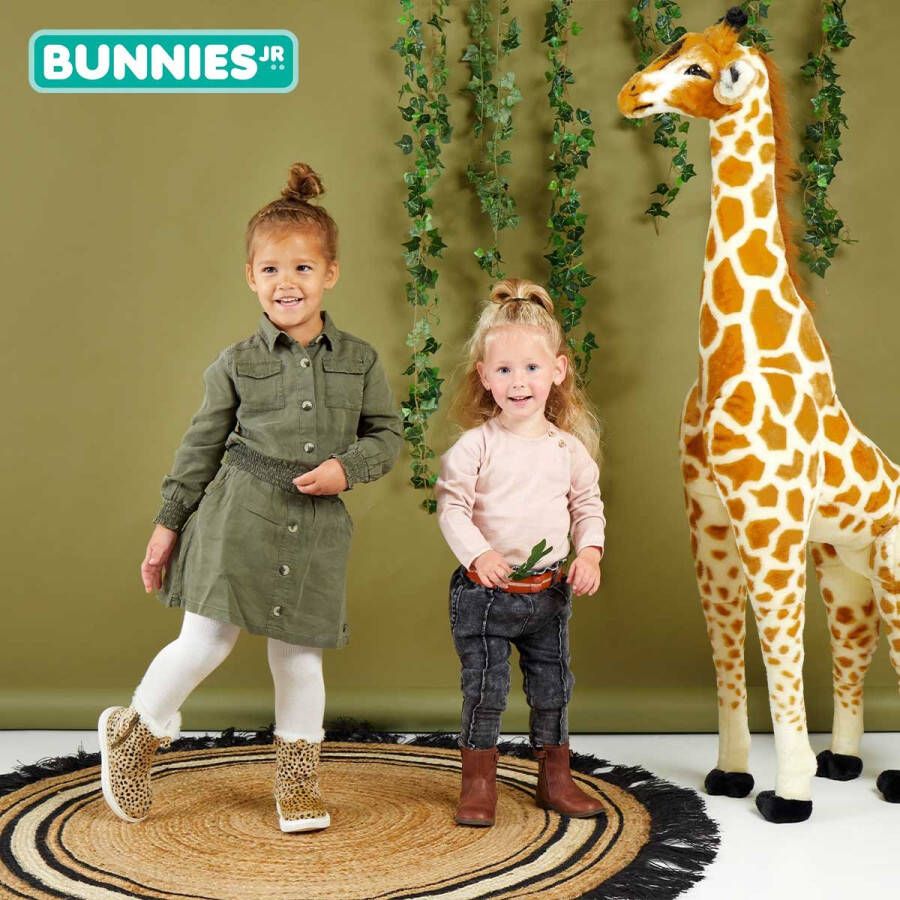 BunniesJR 221936-712 Meisjes Enkellaarsjes Bruin Print Imitatieleer Ritssluiting