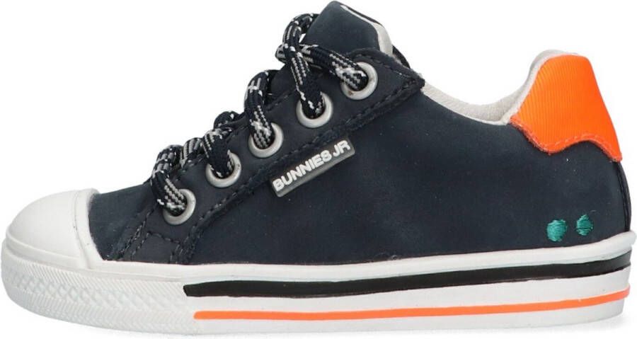 BunniesJR 222230-529 Jongens Lage Sneakers Blauw Leer Veters
