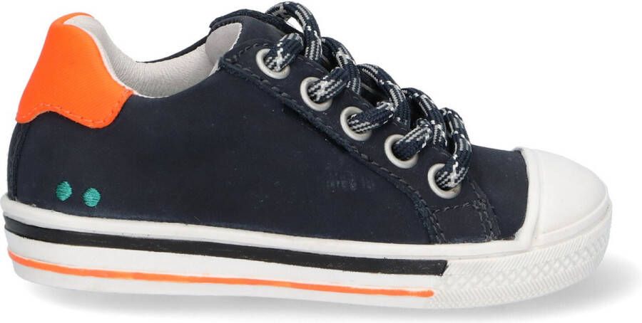 BunniesJR 222230-529 Jongens Lage Sneakers Blauw Leer Veters
