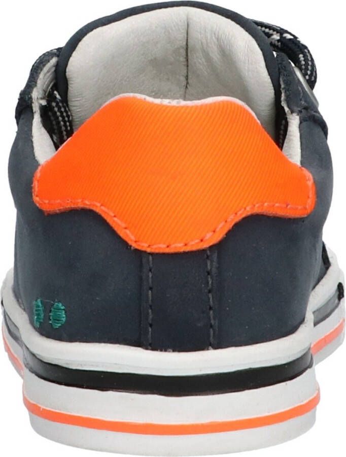 BunniesJR 222230-529 Jongens Lage Sneakers Blauw Leer Veters