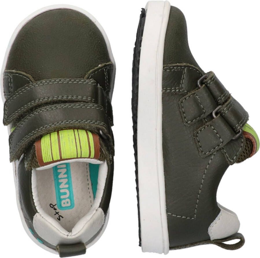 BunniesJR Bunnies JR Laurens Louw Jongens Lage Sneakers Bruin Leer Klittenband - Foto 4