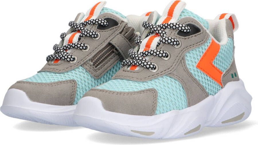 BunniesJR 222481-781 Uni Lage Sneakers Blauw Grijs Imitatieleer Veters