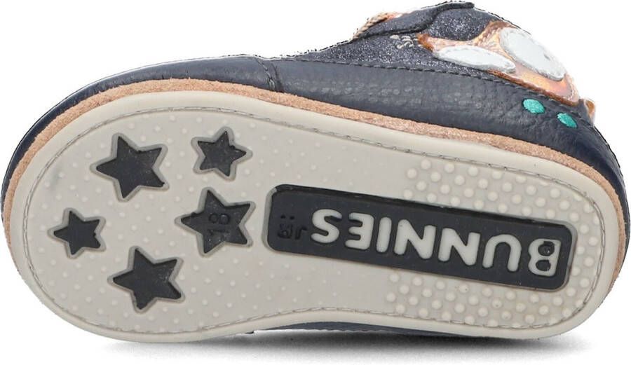 BunniesJR Bunnies JR 222523-520 Meisjes Babysneakertjes Blauw Roze Leer Veter - Foto 7