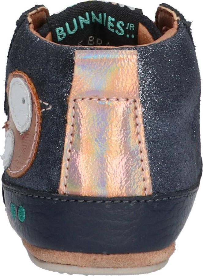 BunniesJR Bunnies JR 222523-520 Meisjes Babysneakertjes Blauw Roze Leer Veter - Foto 4