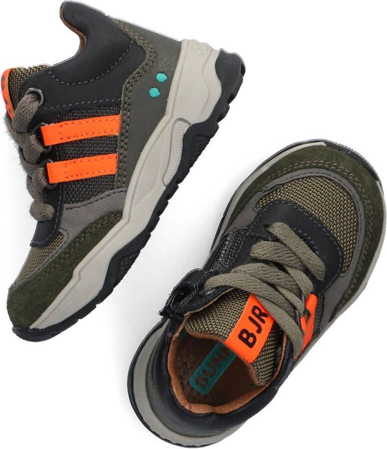 BunniesJR Bunnies JR 222848 569 Jongens Hoge Sneakers Groen Leer Veters - Foto 13