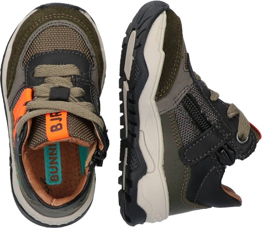 BunniesJR Bunnies JR 222848 569 Jongens Hoge Sneakers Groen Leer Veters - Foto 11