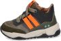 BunniesJR Bunnies JR 222848 569 Jongens Hoge Sneakers Groen Leer Veters - Thumbnail 12