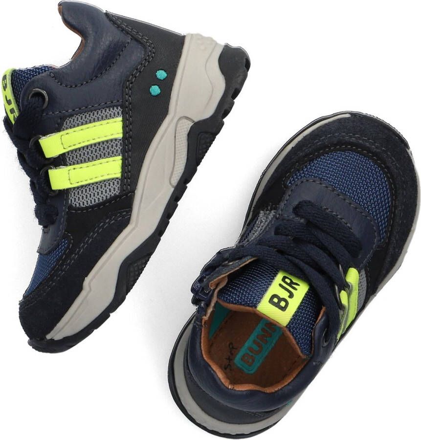 BunniesJR 222848-589 Jongens Hoge Sneakers Blauw Leer Veters