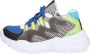 BunniesJR Bunnies JR 223440-589 Jongens Lage Sneakers Zwart Grijs Geel Suède Veters - Thumbnail 2