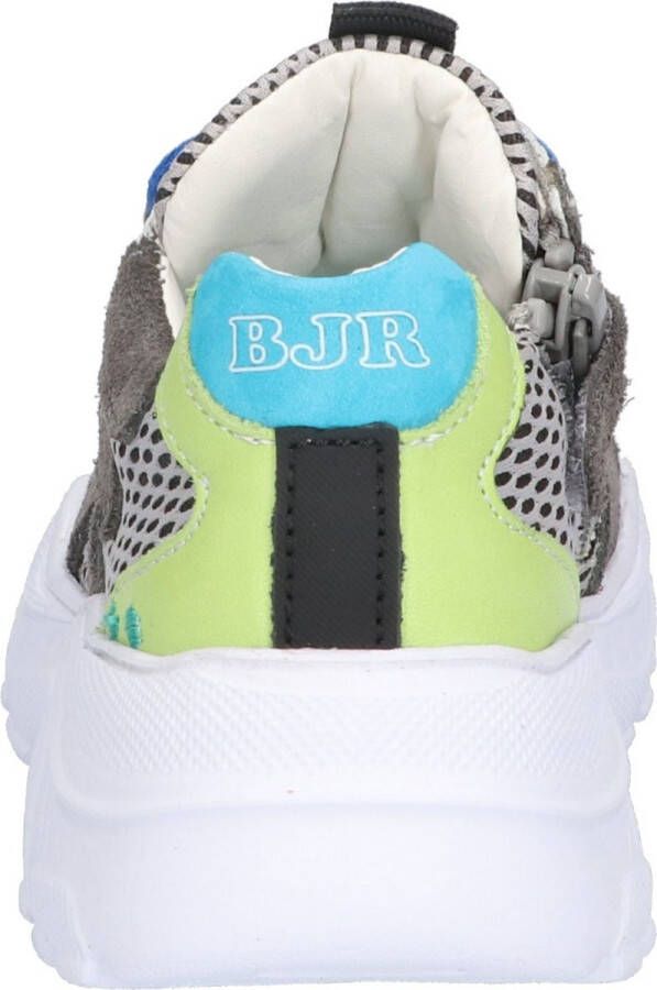 BunniesJR 223440-589 Jongens Lage Sneakers Zwart Grijs Geel Suède Veters