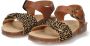 BunniesJR Babette Beach Meisjes Platte Sandalen Bruin Print Imitatieleer Gesp - Thumbnail 3