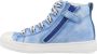 BunniesJR Bunnies JR 221235-223 Jongens Hoge Sneakers Blauw Nubuck Veters - Thumbnail 3