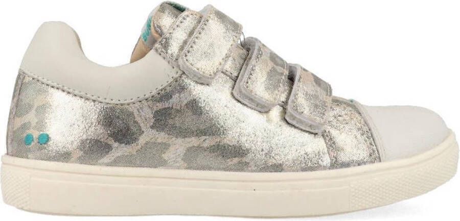 BunniesJR Bunnies JR 221235-906 Meisjes Hoge Sneakers Goud Print Leer Veters