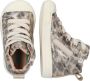 BunniesJR Bunnies JR 221235-906 Hoge Sneakers Goud Print Leer Veters - Thumbnail 9