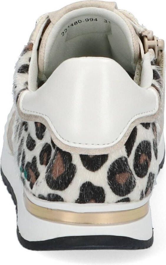 BunniesJR Bunnies JR 221480-994 Meisjes Lage Sneakers Beige Print Kunststof Veters