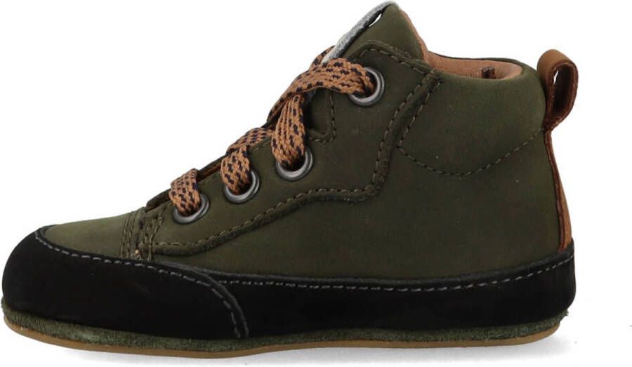 BunniesJR Bunnies JR 221521-169 Jongens Babysneakertjes Groen Nubuck Veters