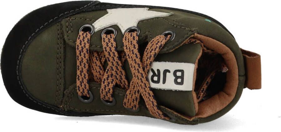 BunniesJR Bunnies JR 221521-169 Jongens Babysneakertjes Groen Nubuck Veters