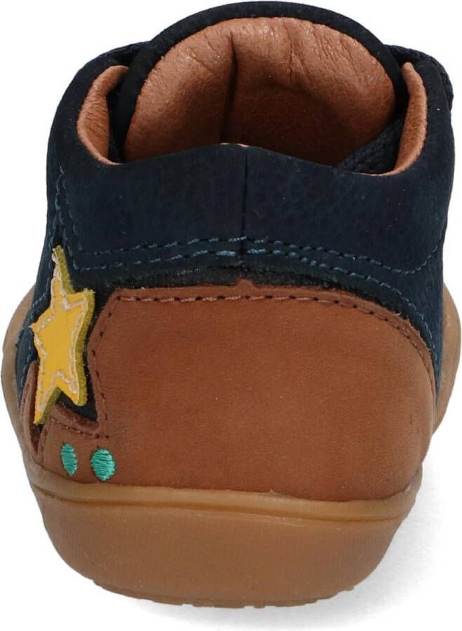 BunniesJR Bunnies JR 221551-129 Jongens Hoge Sneakers Blauw Nubuck Veters