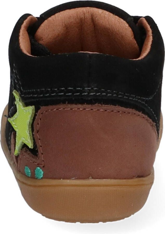 BunniesJR Bunnies JR 221551-189 Jongens Hoge Sneakers Zwart Nubuck Veters