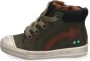 BunniesJR Bunnies JR 221630 169 Jongens Hoge Sneakers Groen Nubuck Veters - Thumbnail 7
