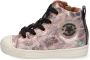 BunniesJR Bunnies JR 221635-996 Meisjes Hoge Sneakers Roze Print Leer Veters - Thumbnail 8