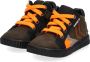 BunniesJR Bunnies JR 221663-569 Jongens Hoge Sneakers Groen Oranje Leer Veters - Thumbnail 8