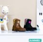 BunniesJR Bunnies JR 221788 589 Meisjes Cowboy Boots Zwart Roze Leer Ritssluiting - Thumbnail 6