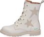 BunniesJR Bunnies JR 221861 903 Meisjes Biker Boots Beige Wit Leer Veters - Thumbnail 4