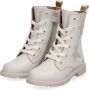 BunniesJR Bunnies JR 221861 903 Meisjes Biker Boots Beige Wit Leer Veters - Thumbnail 7