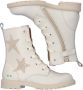 BunniesJR Bunnies JR 221861 903 Meisjes Biker Boots Beige Wit Leer Veters - Thumbnail 8