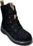 BunniesJR Bunnies JR 221932-789 Meisjes Biker Boots Zwart Imitatieleer Veters - Thumbnail 7