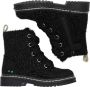 BunniesJR Bunnies JR 221932-789 Meisjes Biker Boots Zwart Imitatieleer Veters - Thumbnail 2