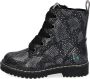 BunniesJR Bunnies JR 221932-792 Meisjes Biker Boots Zilver Print Imitatieleer Veters - Thumbnail 2