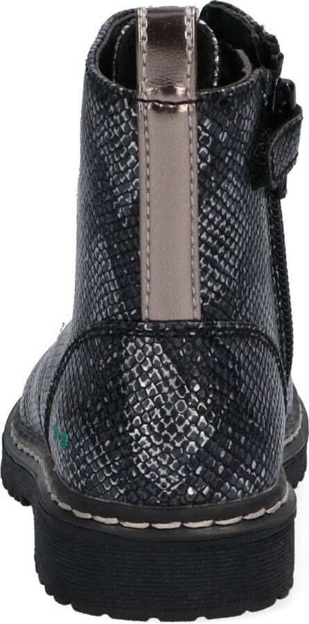 BunniesJR Bunnies JR 221932-792 Meisjes Biker Boots Zilver Print Imitatieleer Veters - Foto 7