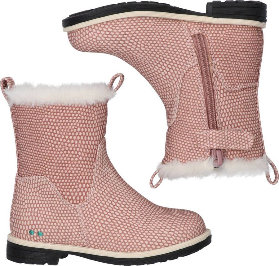 BunniesJR Bunnies JR 221935-770 Meisjes Enkellaarsjes Roze Print Imitatieleer Ritssluiting