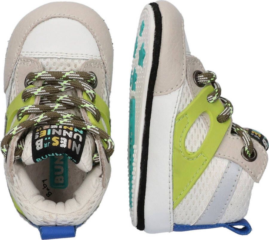 BunniesJR Bunnies JR 222122-502 Jongens Babysneakertjes Beige Leer Veters