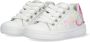 BunniesJR Bunnies JR 222230-598 Meisjes Lage Sneakers Wit Print Leer Veters - Thumbnail 3