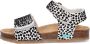 BunniesJR Bunnies JR 222408 500 Meisjes Sandalen Wit Print Imitatieleer Klittenband - Thumbnail 3