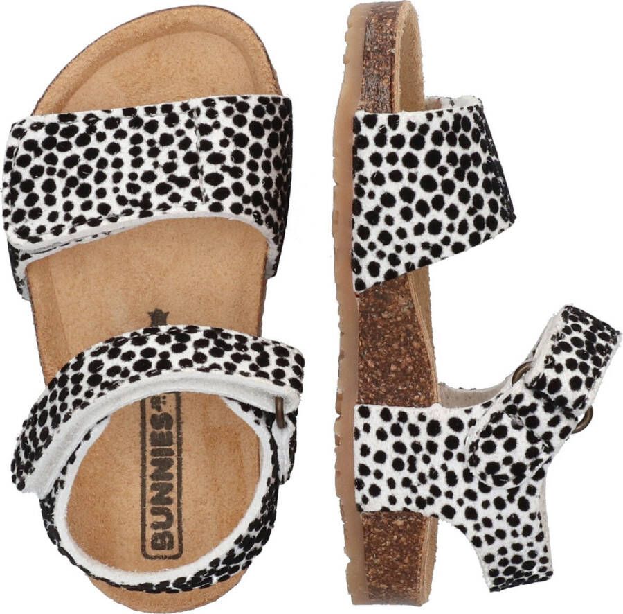 BunniesJR Bunnies JR 222408-500 Meisjes Sandalen Wit Print Imitatieleer Klittenband