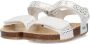BunniesJR Bunnies JR 222418 591 Meisjes Sandalen Wit Zilver Print Imitatieleer Klittenband - Thumbnail 2