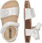 BunniesJR Bunnies JR 222418-591 Meisjes Sandalen Wit Zilver Print Imitatieleer Klittenband - Thumbnail 6